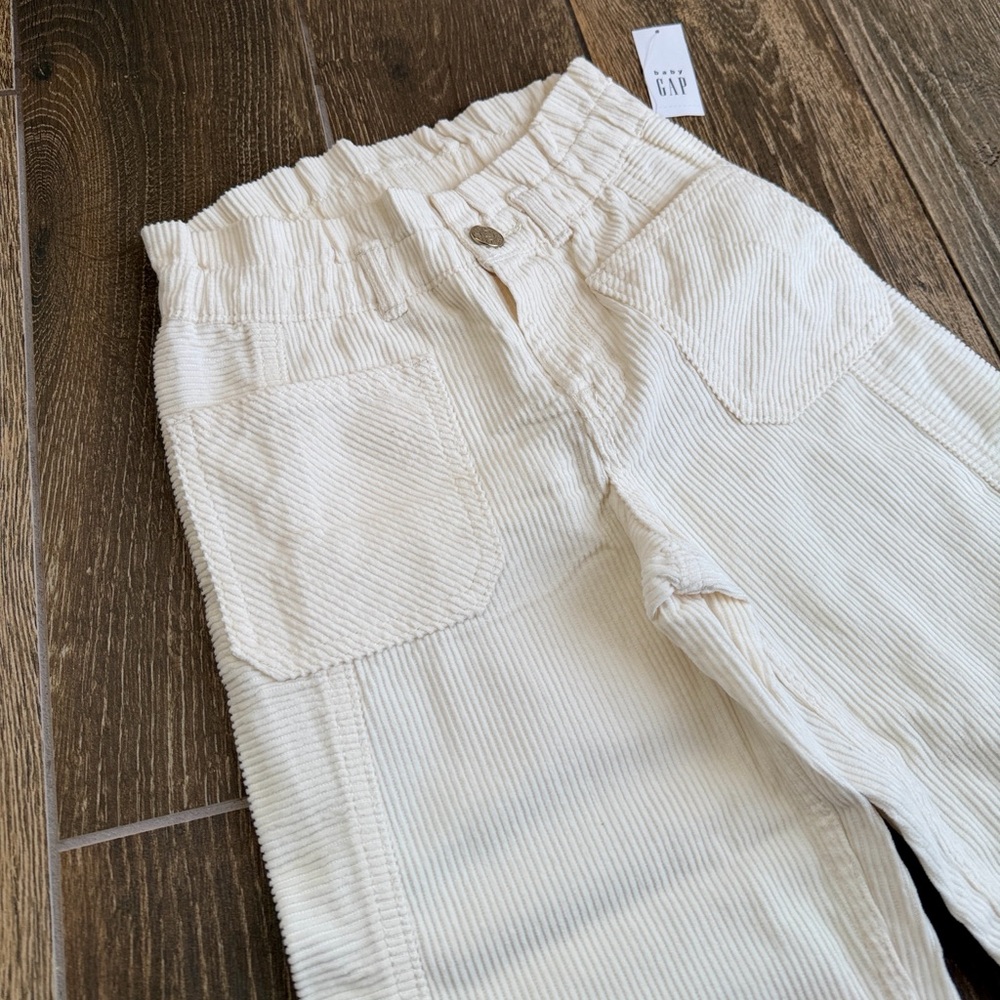 Gap Kids Girls’ Ivory Corduroy Horseshoe Pants—5 - Picture 5 of 10